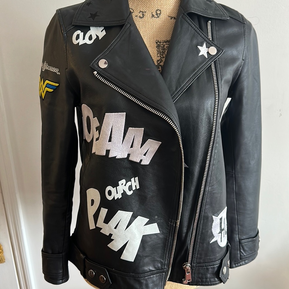 Wonder women leather jacket